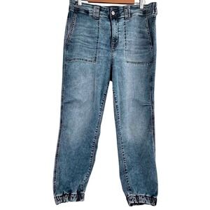 Torrid Mid Rise Jogger Jeans Womens 24R Blue Denim Stretch Casual Plus Size 2024